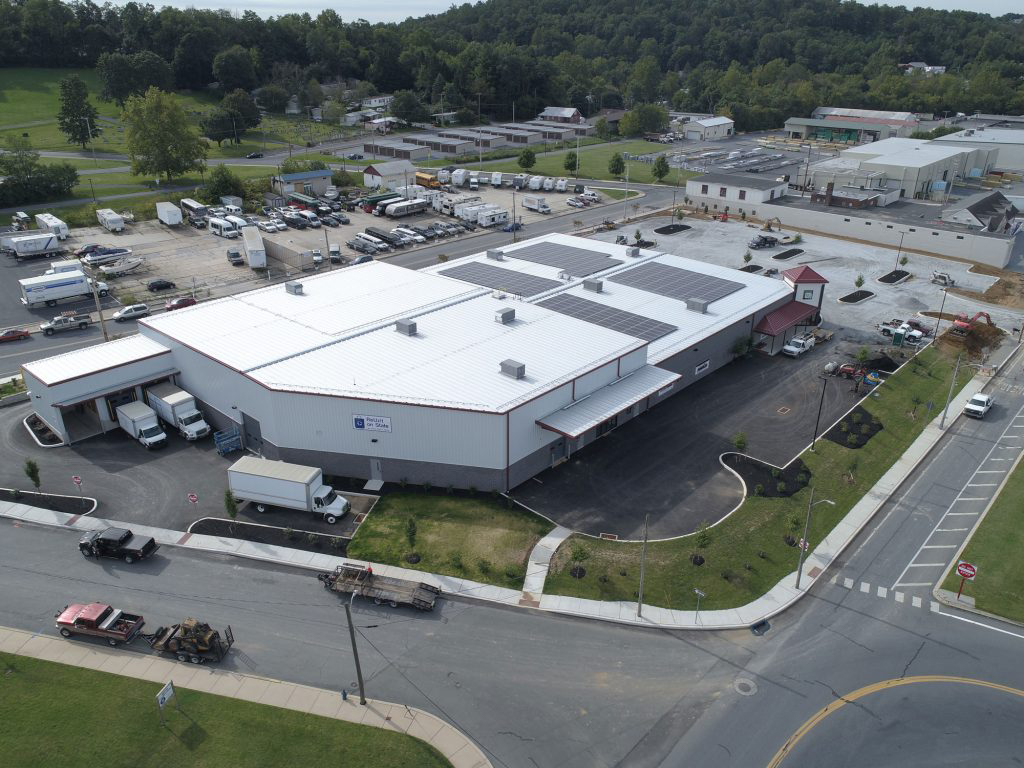 Arial view of Ephrata ReUzit on State, Retail and Warehouse Facility