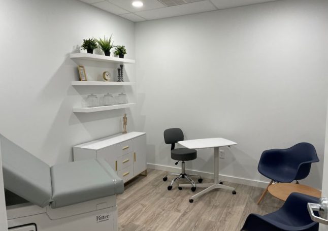 Renovated exam room at Sparrow Family Medicine in Akron, PA.