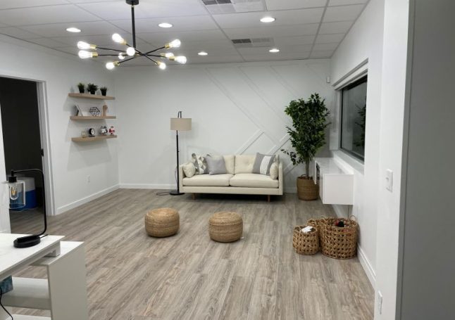 Renovated waiting area at Sparrow Family Medicine in Akron, PA.
