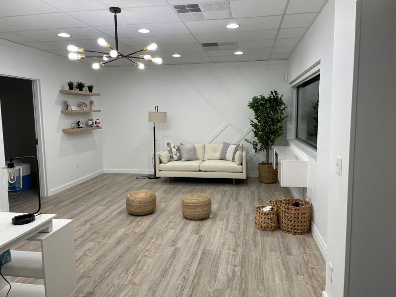 Renovated waiting area at Sparrow Family Medicine in Akron, PA.